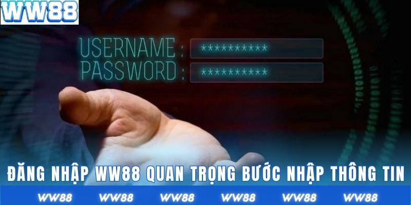 Đăng nhập WW88 quan trọng ở bước nhập thông tin
